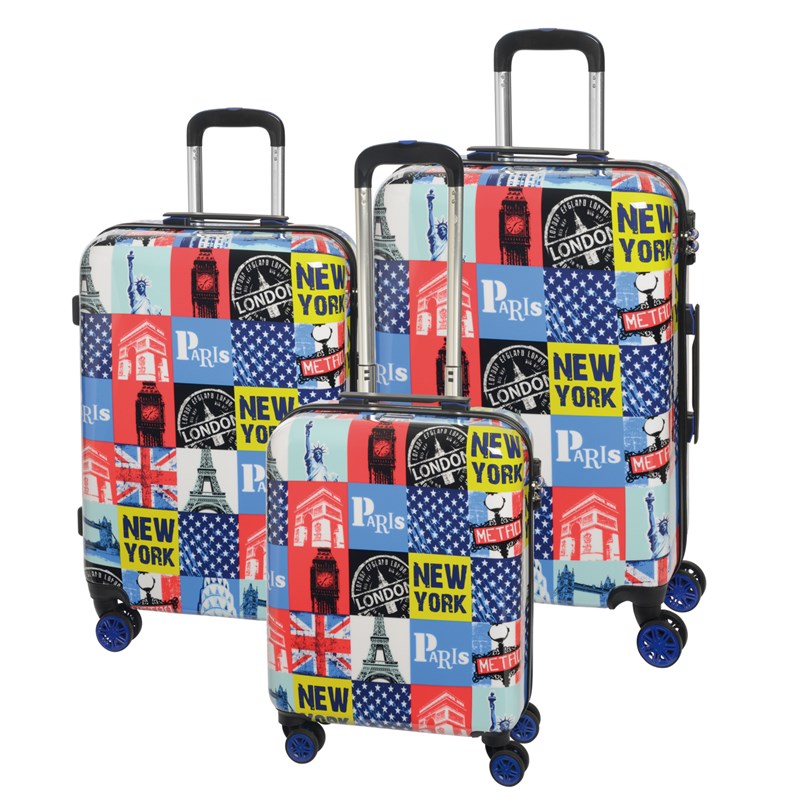 Travel suitcase with print