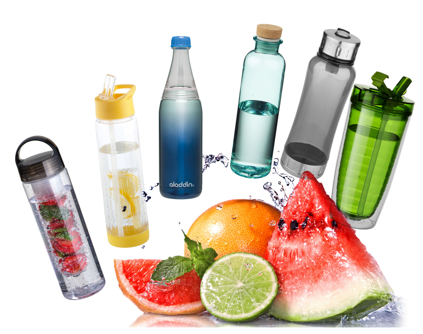 Bidon, bottle with print