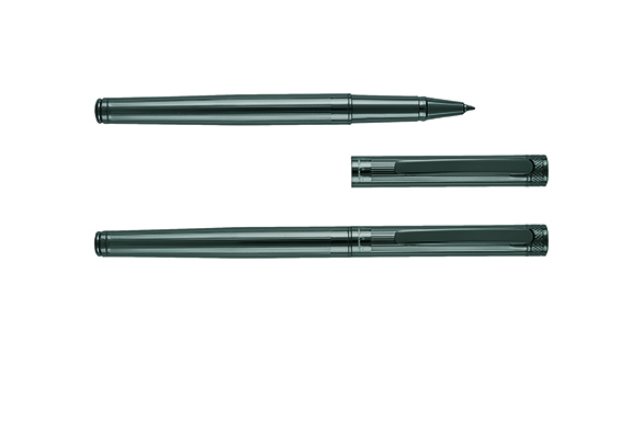 B0400201IP377-Zestaw piśmienny długopis i pióro kulkowe RENEE Pierre Cardin-Ciemno szary