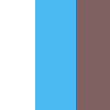 white/light blue/brown