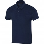 37544554-Koszulka polo Akoya, unisex, z materiału frotte z recyklingu-Granatowy xl