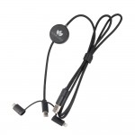 EG061003-Kabel 4w1 z podświetlnym logo - LH-ZM02-czarny