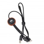 EG060913-Kabel 3w1 z podświetlanym logo w drewnianej obudowie - LH-ZM04-beżowy