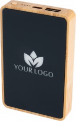 EG061713-Power Bank 5000 mAh z podświetlanym logo-beżowy