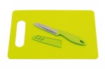 0307016-Deska do krojenia z nożem, SUNNY-zielony