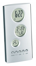 0401205-Zegar elektroniczny, TOWER-srebrny/szary