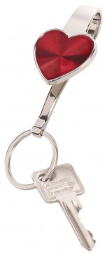 8041102-Zawieszka do kluczy, WITH LOVE-czerwony/srebrny