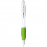 10637109-Długopis Nash czarny wkład-Biały  ,Limonkowa zieleń