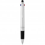 10653100-Długopis wielokolorowy ze stylusem Burnie-Srebrny