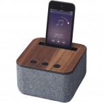 10831300-Materiałowo-drewniany głośnik Bluetooth®-Szary