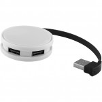 13419100-Okrągły hub USB-Biały  ,czarny