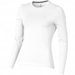 38019011-Damska koszulka z długim rękawem Ponoka-Biały   s