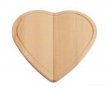 0308301-Deska do krojenia WOODEN HEART brązowa-brązowy