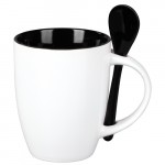 128B-BLACK-Kubek COMBI-czarny/biały