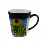 191CHS-BLACK-Kubek Latte Sublimation 300 ml-biały/czarny termochrom