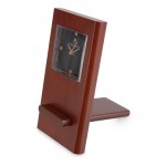 Z-294-BC-Drewniany zegar na biurko Pierre Cardin-brązowy/czarny