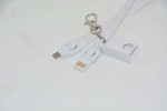 MB5108-BIA-Smycz 2 w 1 z łączem microUSB i Lightning-biały