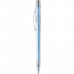 1759-11-Transparentny długopis plastikowy-jasny niebieski
