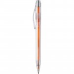 1759-07-Transparentny długopis plastikowy-pomarańczowy
