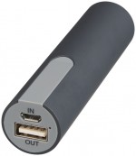 13495704-Akumulator powerbank pokryty gumą, 2200 mAh-czarny