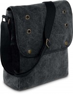 0302-BLA-Pł&oacute;cienna torba w stylu Vintage-black