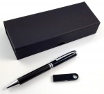 0-89400C00GD-URA2-CZA-Zestaw upominkowy długopis oraz pamięć USB-czarny