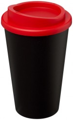 21000103-Kubek termiczny z serii Americano&reg; o pojemności 350 ml-czarny,Czerwony