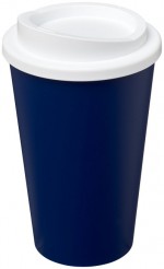 21000115-Kubek termiczny z serii Americano&reg; o pojemności 350 ml-niebieski , Biały