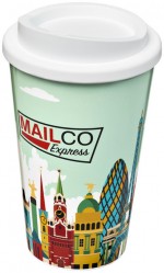 21000301-Kubek termiczny z serii Brite-Americano o pojemności 350 ml-Biały