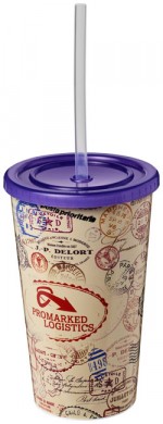 21002707-Kubek Brite-Americano&reg; z podw&oacute;jną ścianką o pojemności 350 ml-fioletowy