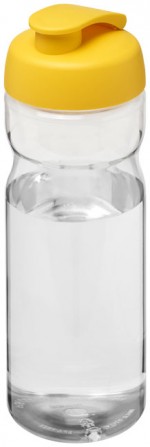 21004510-Bidon H2O Base® o pojemności 650 ml z wieczkiem zaciskowym-przezroczysty/żółty