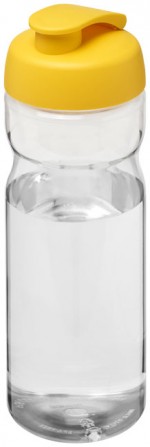 21004510-Bidon H2O Base&reg; o pojemności 650 ml z wieczkiem zaciskowym-przezroczysty/ż&oacute;łty