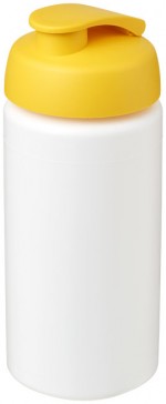21007210-Bidon Baseline® Plus o pojemności 500 ml z wieczkiem zaciskowym i uchwytem-Biały  , żółty