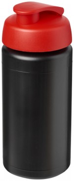 21007214-Bidon Baseline® Plus o pojemności 500 ml z wieczkiem zaciskowym i uchwytem-czarny,Czerwony