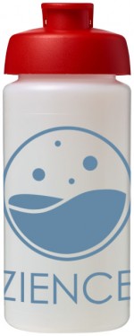 21007218-Bidon Baseline&reg; Plus o pojemności 500 ml z wieczkiem zaciskowym i uchwytem-przezroczysty/czerwony