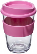 21009009-Kubek z serii Americano® Cortado o pojemności 300 ml z uchwytem-różowy