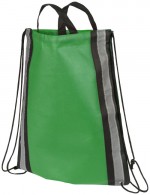 21072202-Odblaskowy plecak non-woven ściągany sznurkiem-Zielony