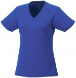 39026440-Damski t-shirt Amery z krótkim rękawem z dzianiny Cool Fit odprowadzającej wilgoć-niebieski  xs
