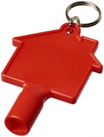 21087103-Klucz do skrzynek w kształcie domku Maximilian z brelokiem-Czerwony
