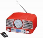 8106028-Rejestrator radiowy CD DINER, czerwony-czerwony, srebrny