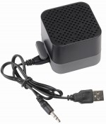 8106032-Głośnik Bluetooth CUBIC, czarny-czarny, szary