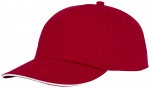 38668250-Styx 5-panelowa czapka typu sandwich-Czerwony