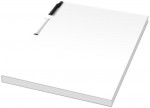 21275001-Pakiet konferencyjny Essential z notatnikiem w formacie A5 i długopisem-Biały  ,czarny