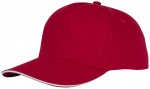 38674250-rozowy, 5-panelowa czapka Hades-Czerwony