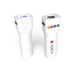 DPOWT-BIA-Powerbank 2200 mAh z latarką-biały