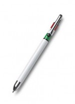E6955-ZIE-Aluminiowy długopis Italy-zielony/biały/czerwony