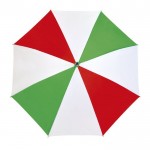 21063--Parasol Italian Style z prostą rączką-zielony/biały/czerwony