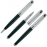 B0400500IP303-Zestaw piśmienny długopis i pióro kulkowe DIDIER Pierre Cardin-Czarny