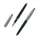 B0400600IP303-Zestaw piśmienny długopis i pióro wieczne JACQUES Pierre Cardin-czarny