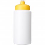 21068710-Bidon Baseline® Plus o pojemności 500 ml ze sportowym wieczkiem i uchwytem-Biały  , żółty
